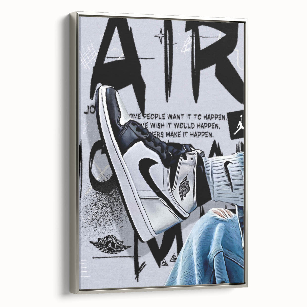 Monochrome Pop Art Wall Art - Black and White Canvas for Urban Décor