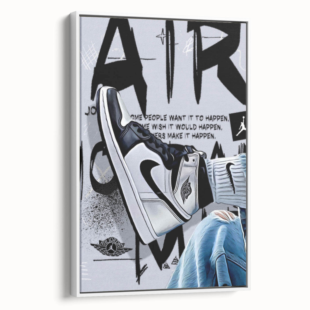 Monochrome Pop Art Wall Art - Black and White Canvas for Urban Décor