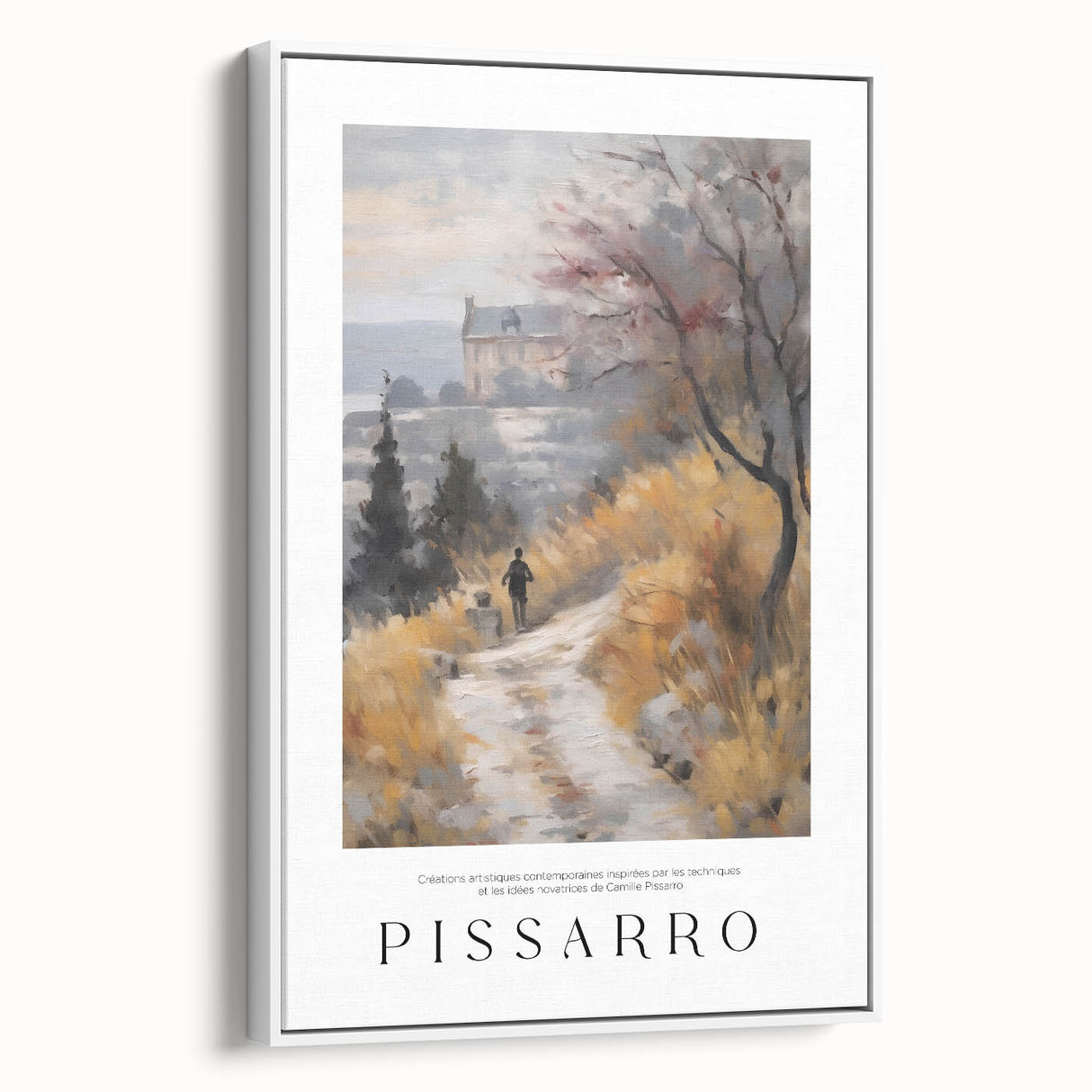 Vintage poster art featuring a colorful abstract design on a large framed canvas, suitable for living room decor.