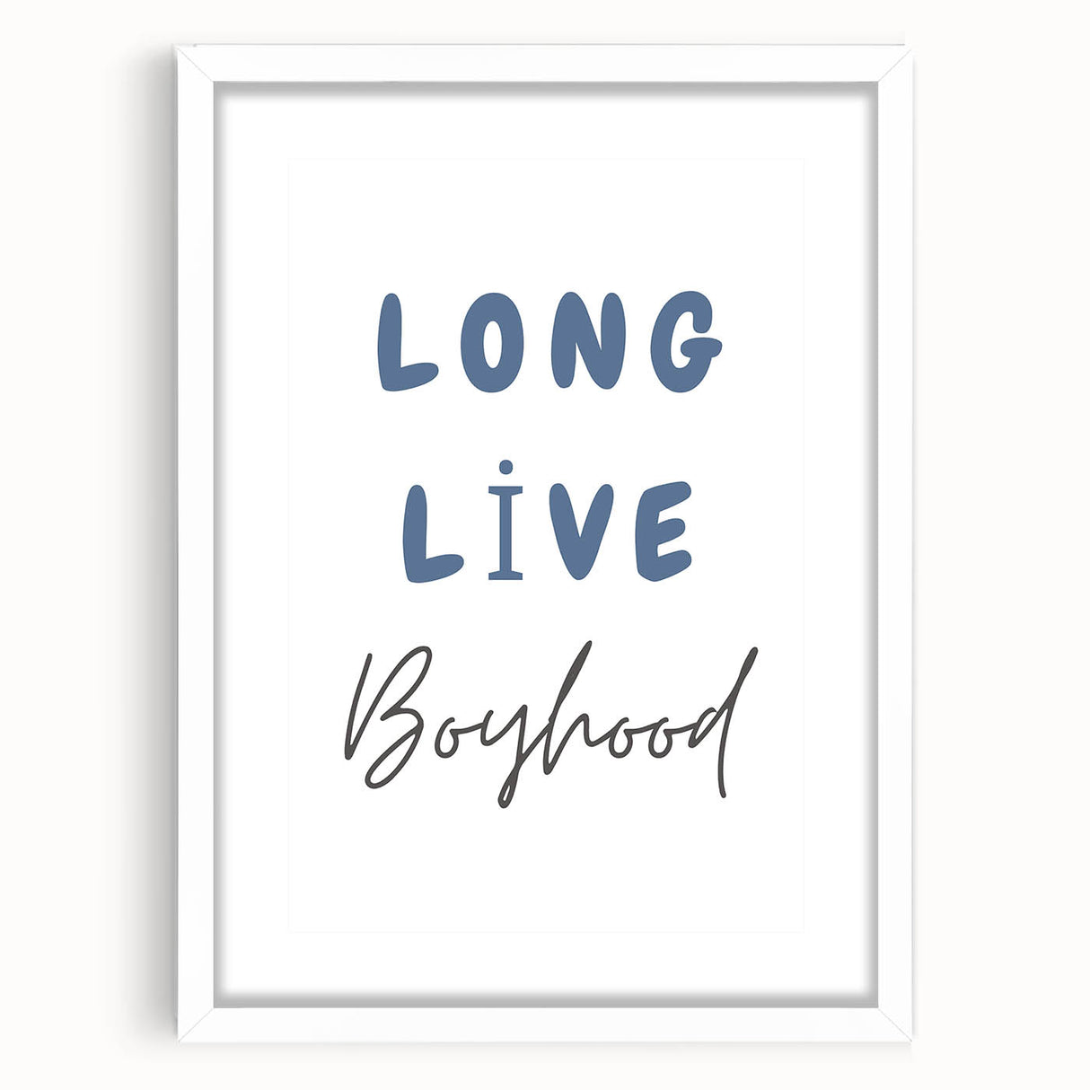 Long Live Boyhood – Boys Room Motivational Wall Art Print