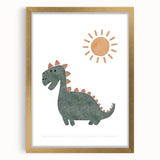 Dinosaur Nursery Wall Art - Stretched Canvas Baby Room Decor