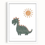 Dinosaur Nursery Wall Art - Stretched Canvas Baby Room Decor