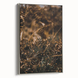 Framed canvas landscape art painting depicting vibrant fall foliage, ideal for living room decor.