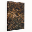 Autumn-themed stretched canvas depicting a forest in orange and yellow tones, suitable for kitchen wall art.