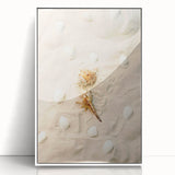 Art deco poster featuring a summer scene with vibrant color palette, framed in white acrylic, ideal for nursery wall art.