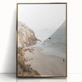 Large mid-century modernist art print on acrylic, featuring abstract shapes in gold and white tones.