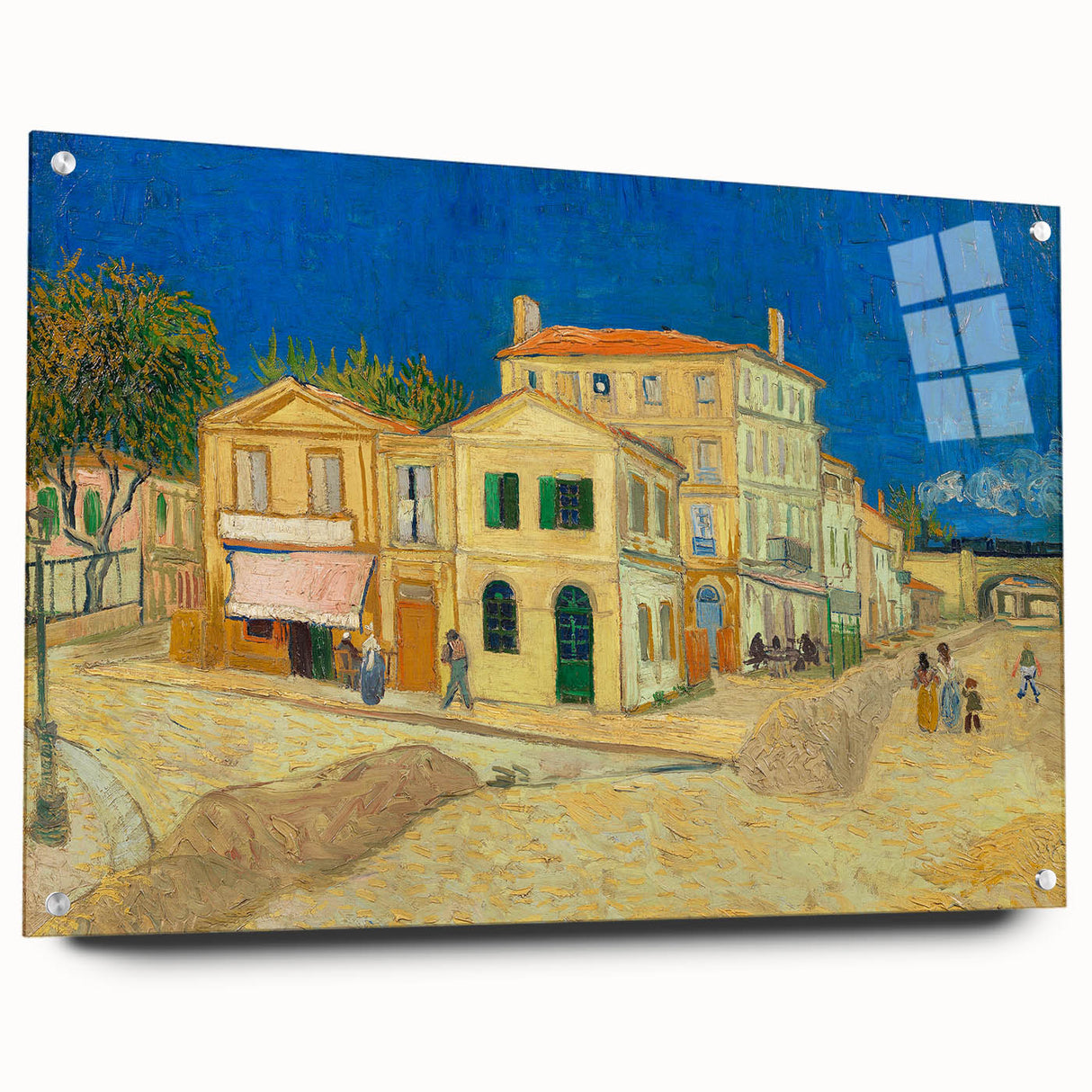 Impressionist Village Wall Art - The Yellow House by Van Gogh