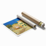 Impressionist Village Wall Art - The Yellow House by Van Gogh