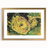 Impressionist Still Life Wall Art - Two Cut Sunflowers by Van Gogh