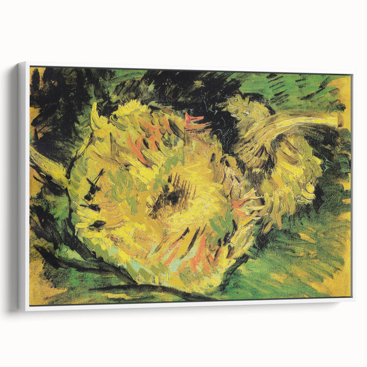 Impressionist Still Life Wall Art - Two Cut Sunflowers by Van Gogh