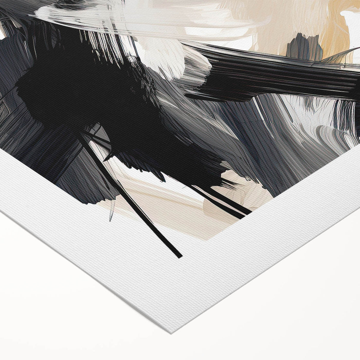 Contemporary Dining Art Pieces – Abstract Brushstroke Wall Art