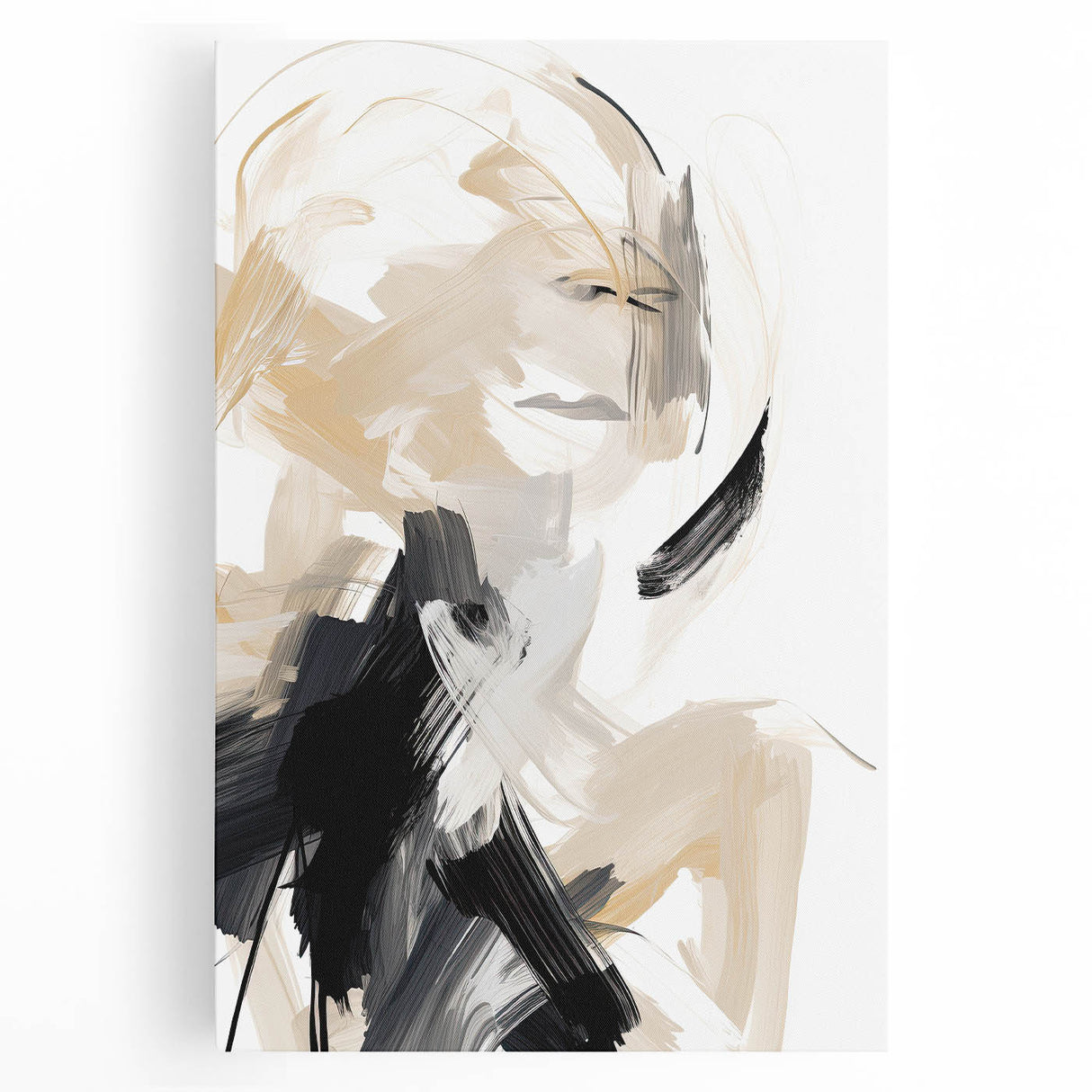 Contemporary Dining Art Pieces – Abstract Brushstroke Wall Art