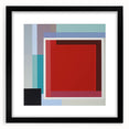 Abstract geometric frame in matte black, showcasing a modern design with sharp angles and lines, perfect for contemporary home decor or art presentation.