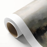 Abstract landscape wall art printed on rolled canvas, showcasing vibrant colors and flowing shapes, perfect for modern home decor. Ideal for adding a dynamic touch to any room.