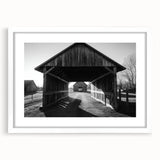Landscape barn frame design in white mat, showcasing a rustic aesthetic ideal for country-themed decor. Perfect for enhancing home interiors with warm, inviting tones.