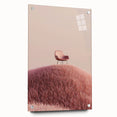 Acrylic landscape artwork depicting vibrant fields in a side view, featuring sharp colors and detailed textures, displayed with stylish pins for mounting.