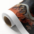 Art deco style poster featuring natural close-ups on rolled canvas, suitable for nursery wall art or dining room decor.