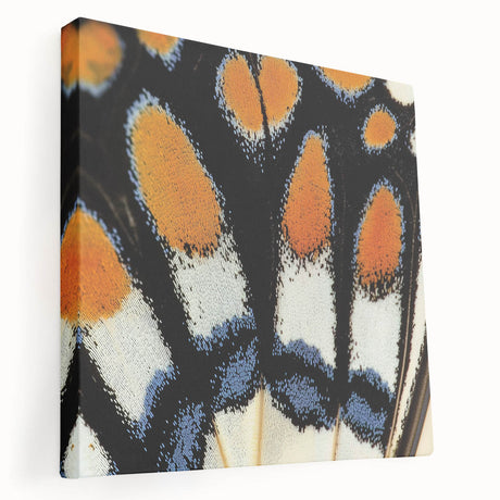 Close-up image of a fox on stretched canvas, featuring earthy brown and orange tones, suitable for kitchen wall art.