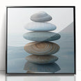 Large abstract wall art featuring swirling blue and green patterns on a framed acrylic.