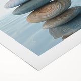 Art deco poster featuring close-up nature elements in muted green and brown, on rolled canvas, suitable for dining room wall.