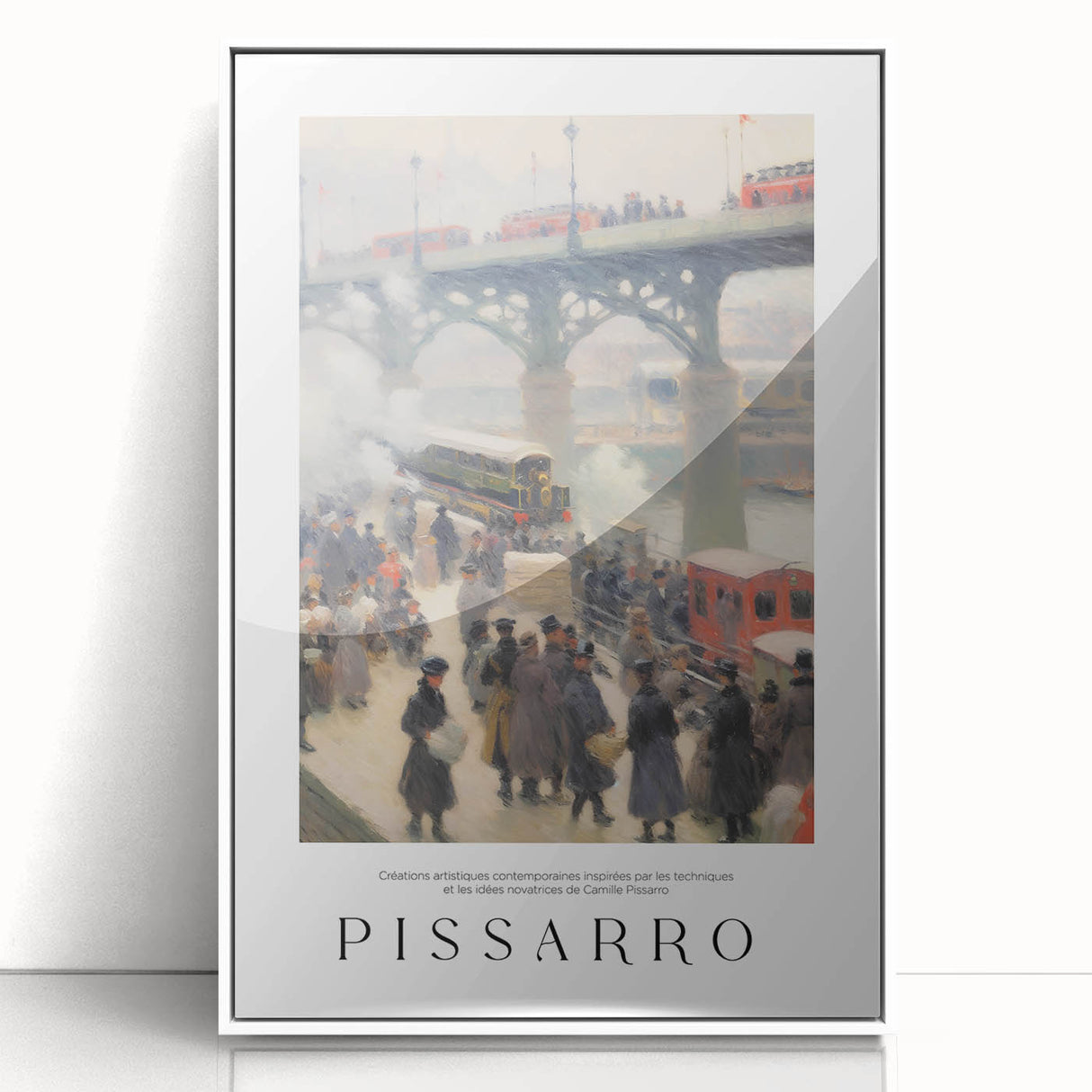 Art deco poster featuring a geometric design in muted gold and cream tones on acrylic, ideal for nursery wall decor.