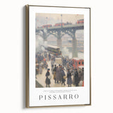 Framed canvas featuring a vintage landscape painting in muted earth tones, ideal for bedroom wall art.
