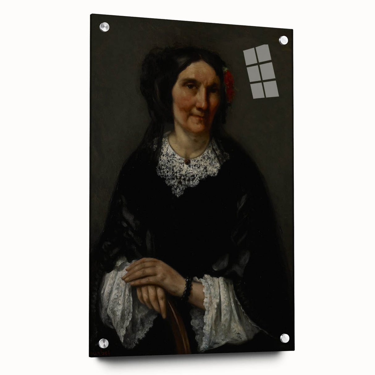 Realism Art Prints - Portrait of a Woman by Gustave Courbet