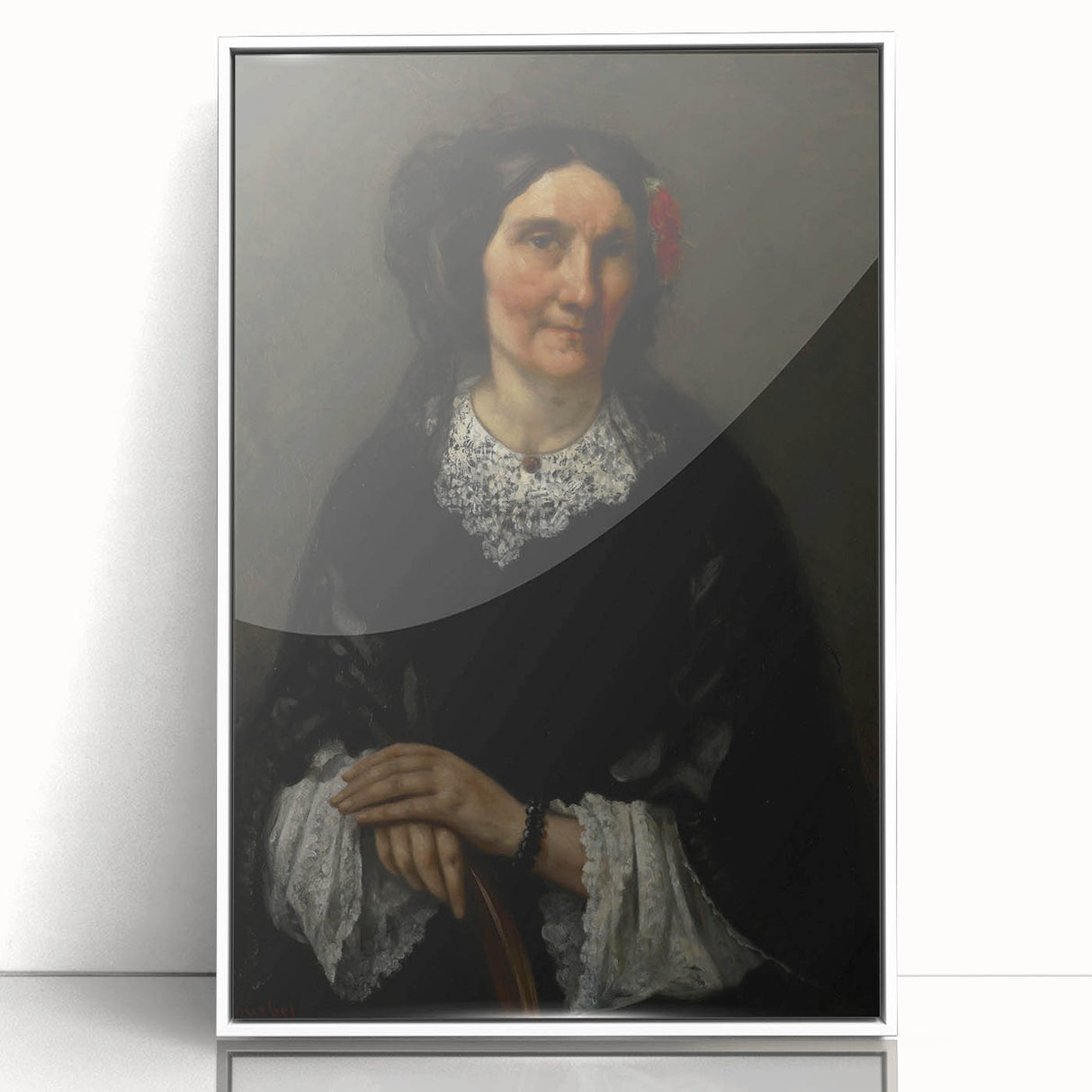 Realism Art Prints - Portrait of a Woman by Gustave Courbet