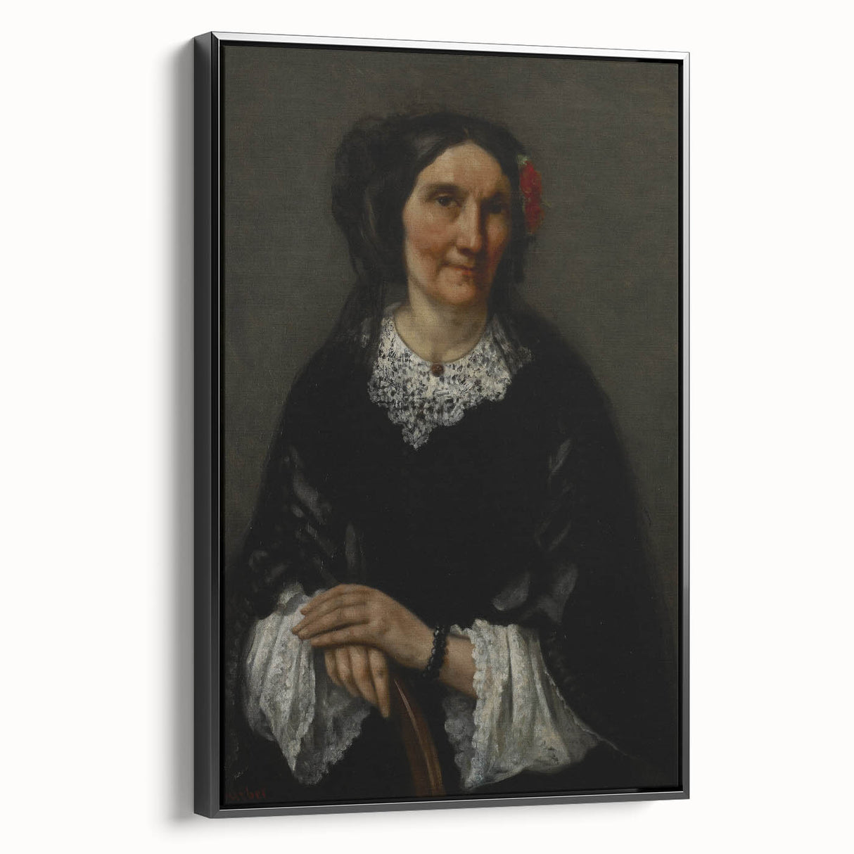 Realism Art Prints - Portrait of a Woman by Gustave Courbet