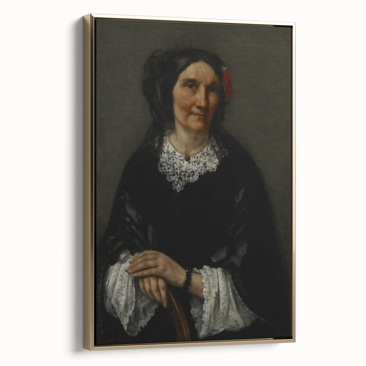 Realism Art Prints - Portrait of a Woman by Gustave Courbet