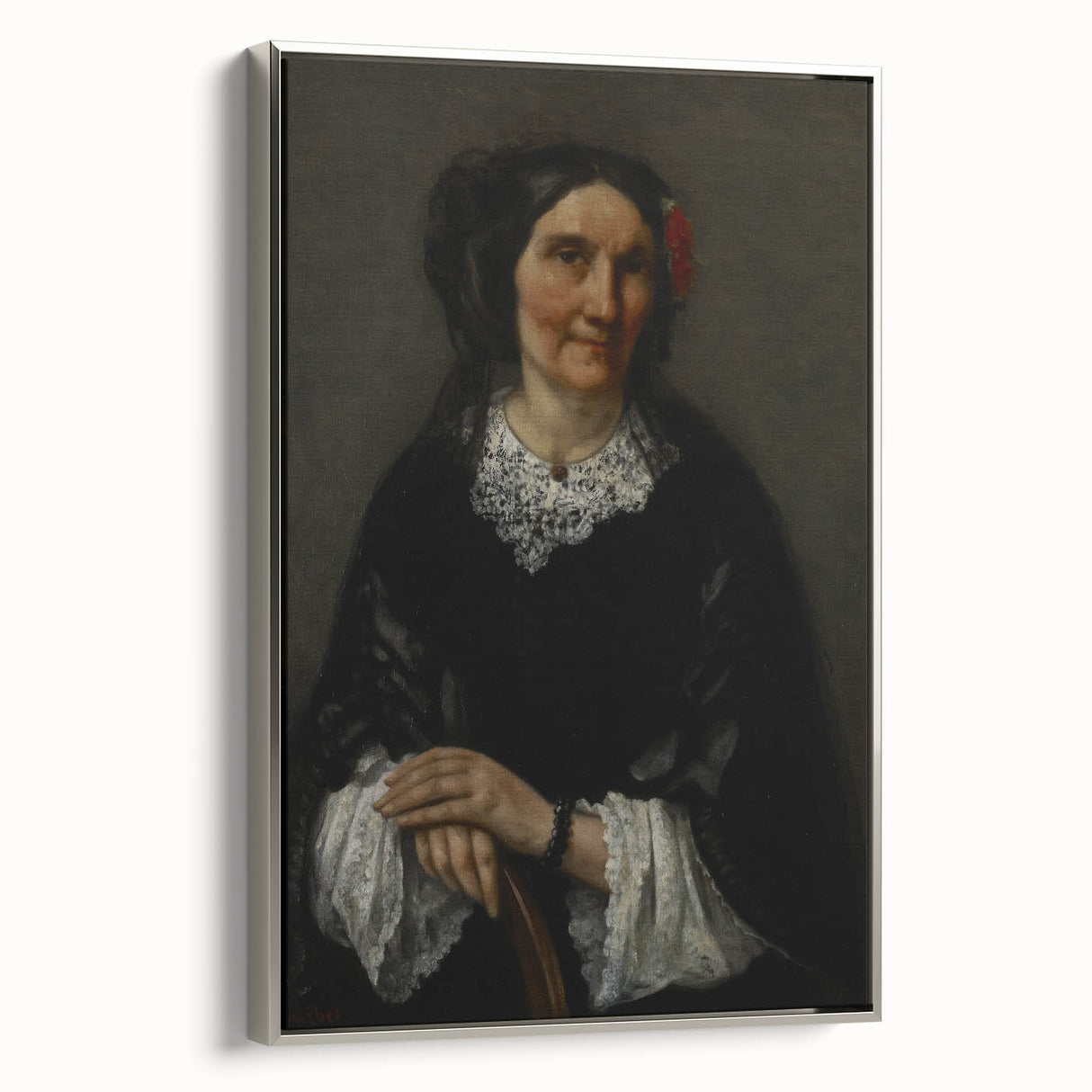 Realism Art Prints - Portrait of a Woman by Gustave Courbet