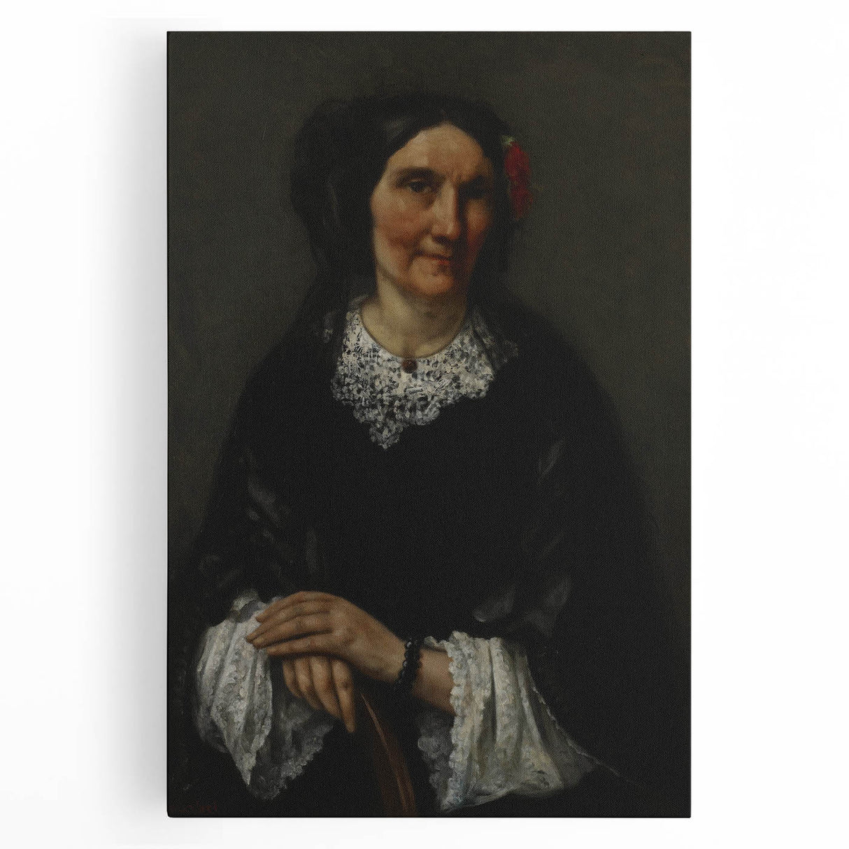 Realism Art Prints - Portrait of a Woman by Gustave Courbet