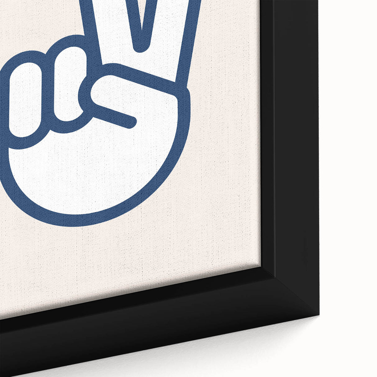 Peace Hand Sign – Minimalist Boys Room Wall Art Print