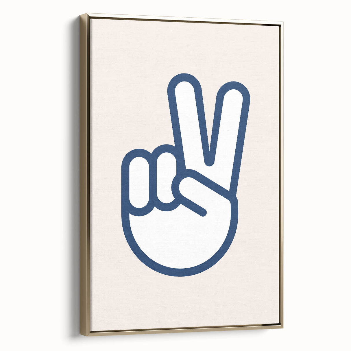 Peace Hand Sign – Minimalist Boys Room Wall Art Print