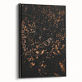 Black and white framed canvas depicting a vintage landscape scene, ideal for bedroom wall decor.