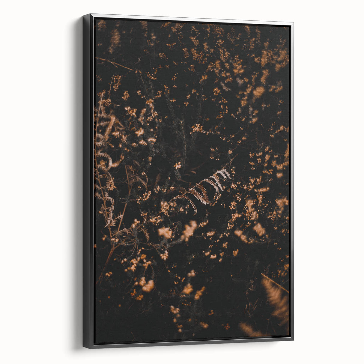 Black and white framed canvas depicting a vintage landscape scene, ideal for bedroom wall decor.