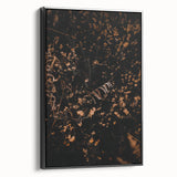 Black and white framed canvas depicting a vintage landscape scene, ideal for bedroom wall decor.