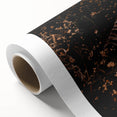 Art deco poster of a fall landscape in orange and brown tones on rolled canvas, ideal for nursery wall art.