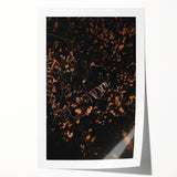 Extra large rolled print of autumnal floral art in warm hues, suitable for art wall dining room or bathroom.