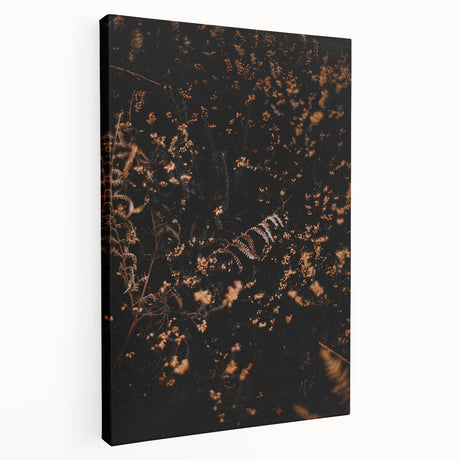 Autumn-themed abstract painting on stretched canvas, featuring warm orange and red tones, suitable for kitchen wall art.