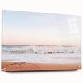 Large abstract wall art on acrylic glass depicting summer season themes in vibrant colors.