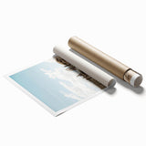 Extra large rolled canvas featuring a floral art design in pastel shades.