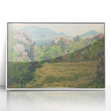 Modern Wall Art: Tranquil Countryside with Blooming Lilacs