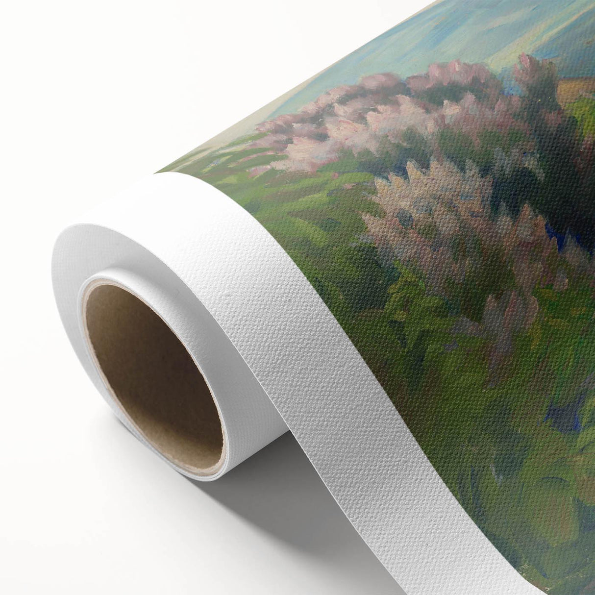 Modern Wall Art: Tranquil Countryside with Blooming Lilacs