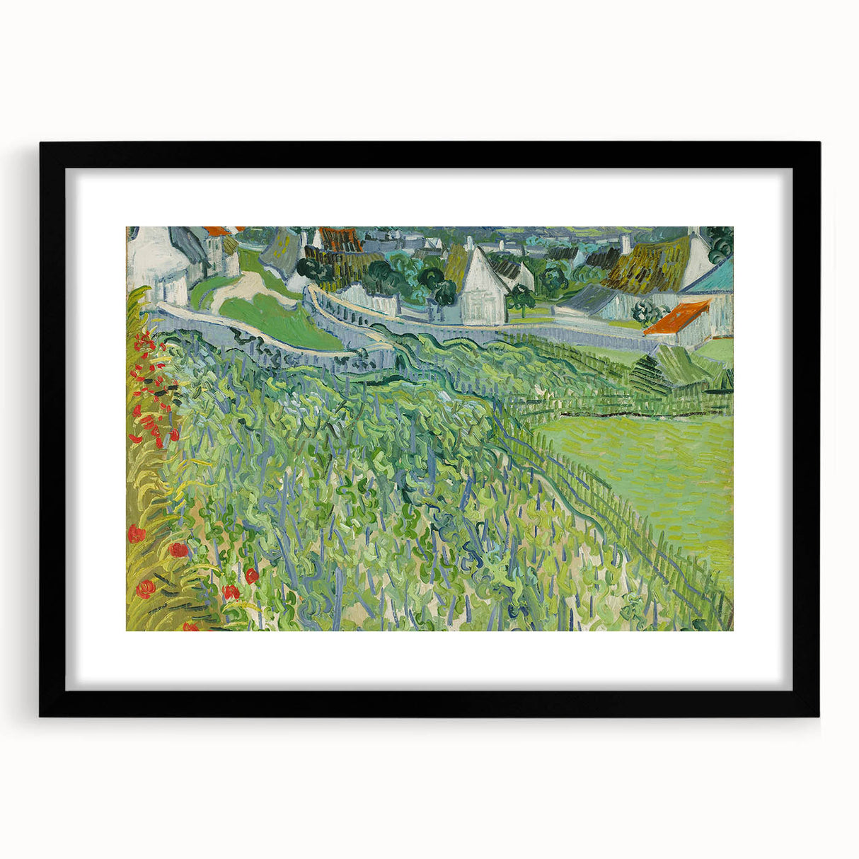 Impressionist Landscape - Vineyards at Auvers by Van Gogh Print