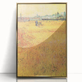 Impressionist Wheat Field Art - Inspired by Van Gogh's Arles Landscape