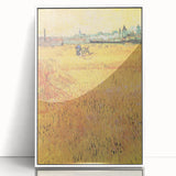 Impressionist Wheat Field Art - Inspired by Van Gogh's Arles Landscape