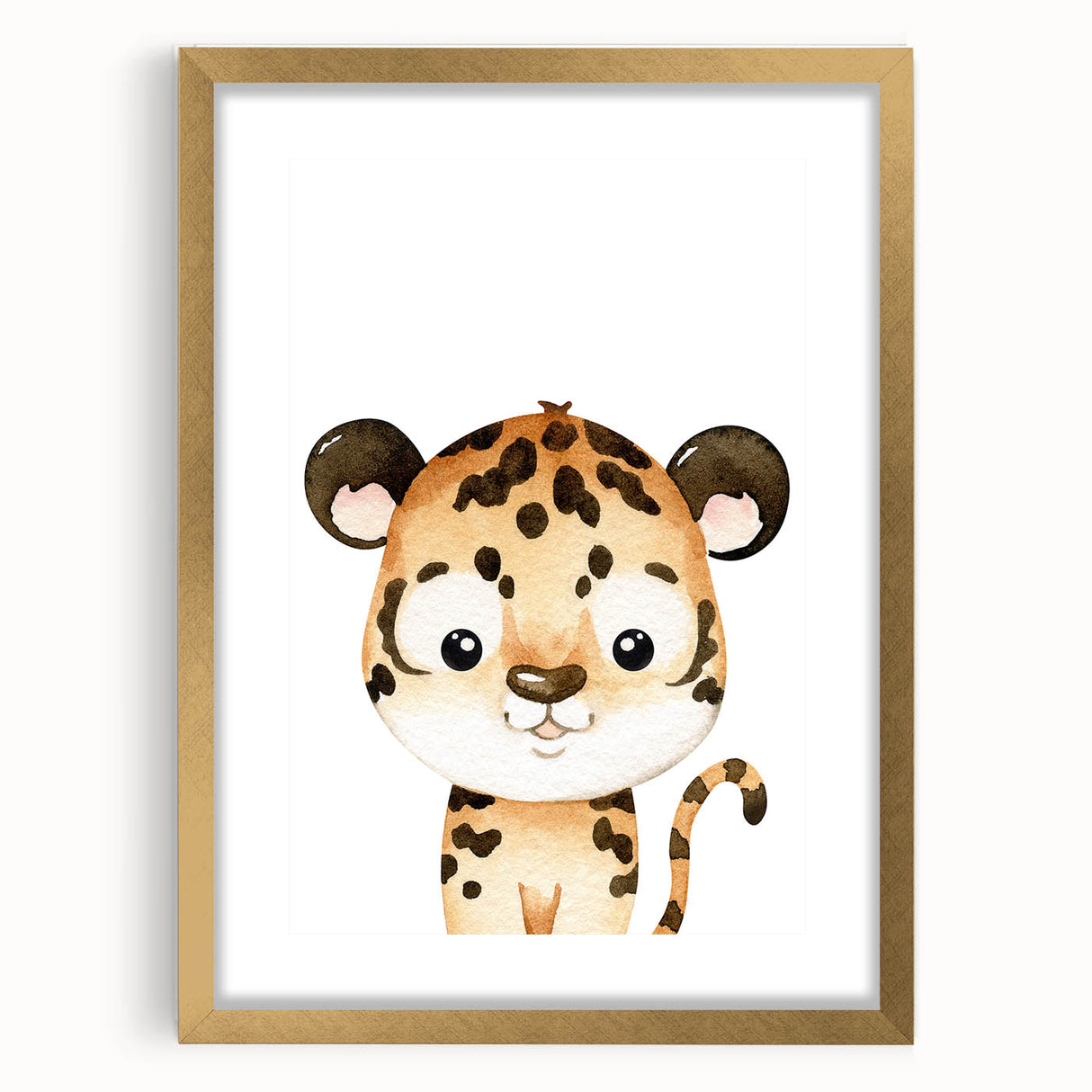Adorable Leopard Kids Room Wall Art - Nursery Wall Art Print