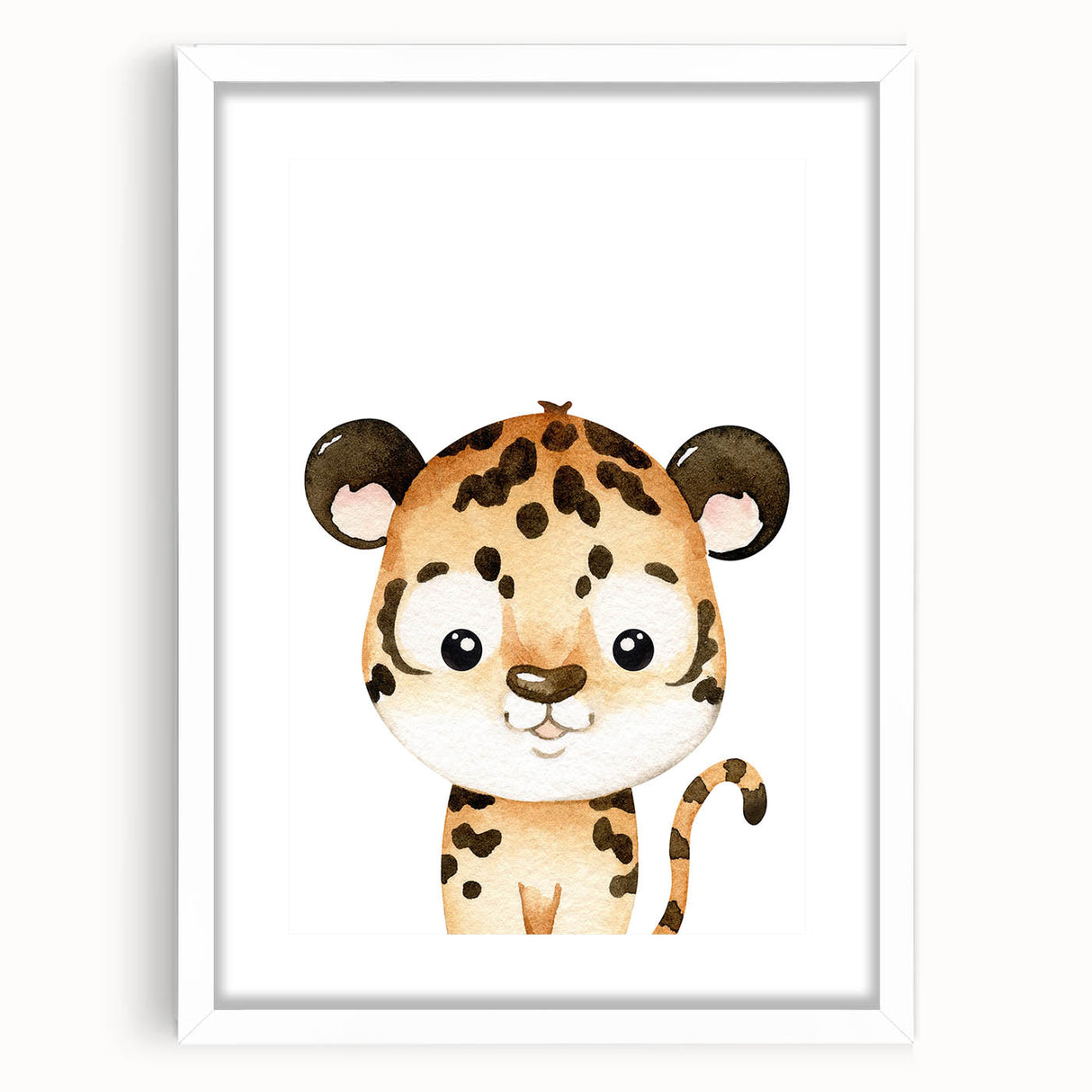 Adorable Leopard Kids Room Wall Art - Nursery Wall Art Print