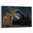 Framed canvas artwork depicting a stunning landscape of canyons in vibrant earth tones, featuring a sleek black frame that enhances the natural beauty of the scene. Ideal for home decor or office settings, this piece evokes a sense of adventure and tranquility.